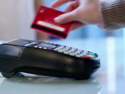 Payment with credit card Stock Footage