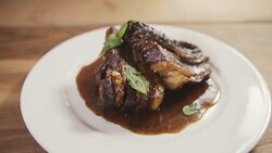 Eating ribs Stock Footage