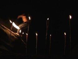 fire poi backflip-wide Stock Footage