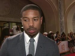 INTERVIEW - Michael B. Jordan - 'Fruitvale Station' Red Carpet - 10th Annual Dubai International Film Festival Stock Footage
