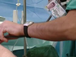  MS TD TU Doctor checking Anesthetist patient / Cagliari, Sardinia, Italy Stock Footage