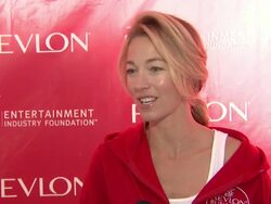 INTERVIEW: Elaine Irwin talks about being inspired by the 20,00 people that run/walk and the hope she has seeing everyone come together for this cause  Stock Footage