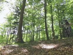 Mountain Biking (Super Slow Motion) Stock Footage