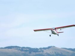 Sport plane taking off Stock Footage
