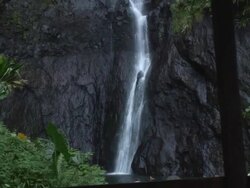 Tahitien waterfall 2 Stock Footage