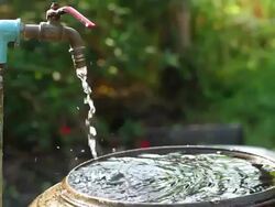 Water from  faucet Stock Footage