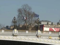 Paris-Alexandre III bridge Stock Footage