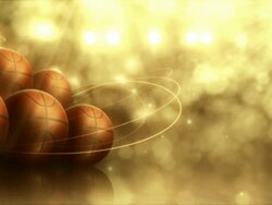 Basketball Background (Gold, with Copy Space) - Loop Stock Footage