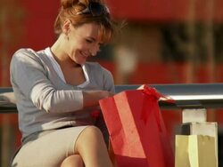 Satisfied Shopper Stock Footage