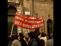 LIB 24-2-72 A DEMONSTRATION BY ANARCHISTS OVER THE TRIAL OF VALPREDA News Clip