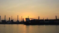 Oil refinery Stock Footage