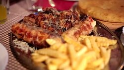 Food in the bar Stock Footage