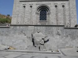 Yerevan, Matenadaran, Mashtots institue of ancient manuscripts,  general view of the building Stock Footage