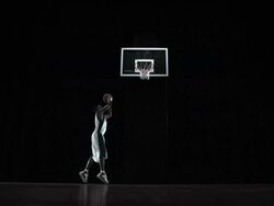  WS SLO MO Athlete dribbling putting ball in basket / Beaverton, OR, USA Stock Footage