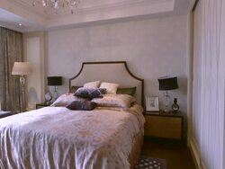 luxury sample bedroom interior and decoration, Real time. Stock Footage