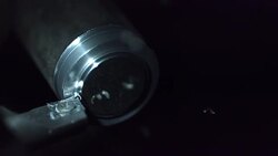 Slow motion of metal lathe cutting metal Stock Footage