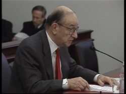 Greenspan urges cut in social benefits to reduce budget deficit News Clip