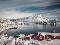 TIME LAPSE: Lofoten Winter Landscape Stock Footage