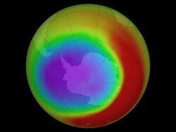 Temperatures of the lower stratosphere and upper troposphere, as measured by Auras Microwave Limb Sounder (MLS). Data collected between 13th August 2004 and 14th October 2004 Stock Footage