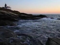 Beavertail Lighthouse with Audio Stock Footage