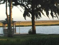 creek gazebo Stock Footage