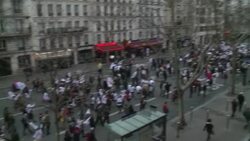 VOICED : Opponents of gay marriage flood Paris News Clip