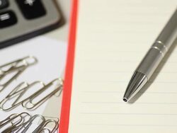 Office desk equipment for work Stock Footage