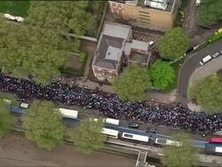 Police Protest Aerials in Westminster News Clip