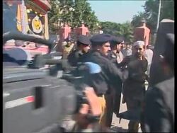 Violence and arrests in Rawalpindi during day of strikes. News Clip