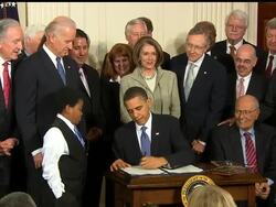 Attorneys general from 13 states sued the federal government Tuesday, claiming the landmark health care overhaul is unconstitutional just seven minutes after President Barack Obama signed it into law. News Clip