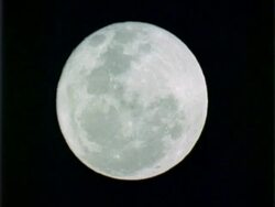 T/L full Moon rising, black background, CU, Panama. Stock Footage