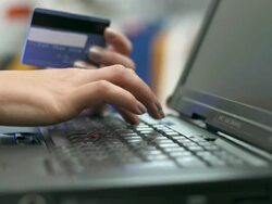 HD: Internet Credit Card Payment Stock Footage
