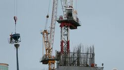 Industrial construction site Stock Footage