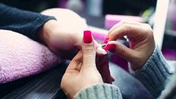 Manicure procedure. Stock Footage