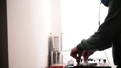 Dj playing music Stock Footage