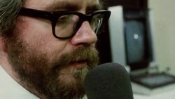 1985 MONTAGE Lloyd's of London Register of Shipping, 3D digital images being built of ship and oil rig as computer operators input specifications / City of London, England? Stock Footage