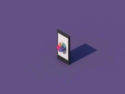 cell phone with a pie chart Stock Footage