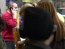 Natalie Dormer outside NBC Studios Stock Footage