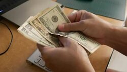 Counting money Stock Footage