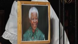 Desmond Tutu prays at St George's Cathedral with other mourners News Clip