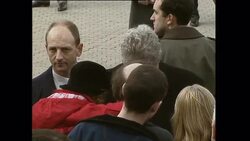 Bill Clinton shaking hands with well wishers News Clip