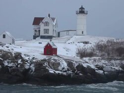 Cape Neddick Lighthouse Stock Footage