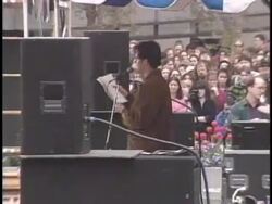 Memorial for Kurt Cobain Stock Footage