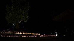 Large wide lightning bolt strikes night Stock Footage