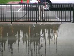 Cleaning Concrete, Water Blasting -Time Lapse- Stock Footage