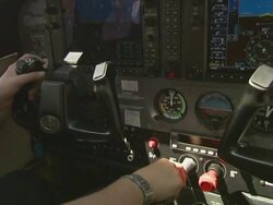 Cessna 172 pilot and cockpit interior, Australia Stock Footage