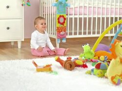 HD DOLLY: Baby Crawling And Exploring Stock Footage