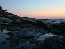 Beavertail Lighthouse Stock Footage