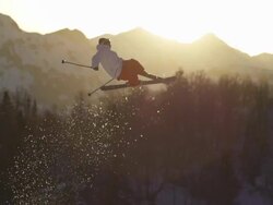 Freestyle skiing Stock Footage