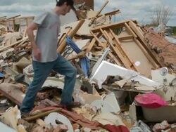 Widespread Damage And Casualties After Tornadoes Rip Through South Stock Footage